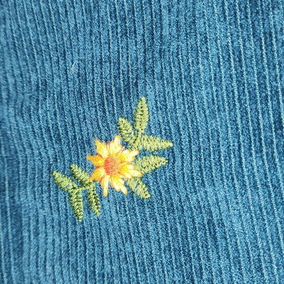 CIDER Women’s Corduroy Square Neck Floral Pattern Jumpsuit, size M - Picture 15 of 15